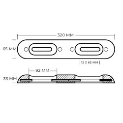 Aluminium bolt-on anode
