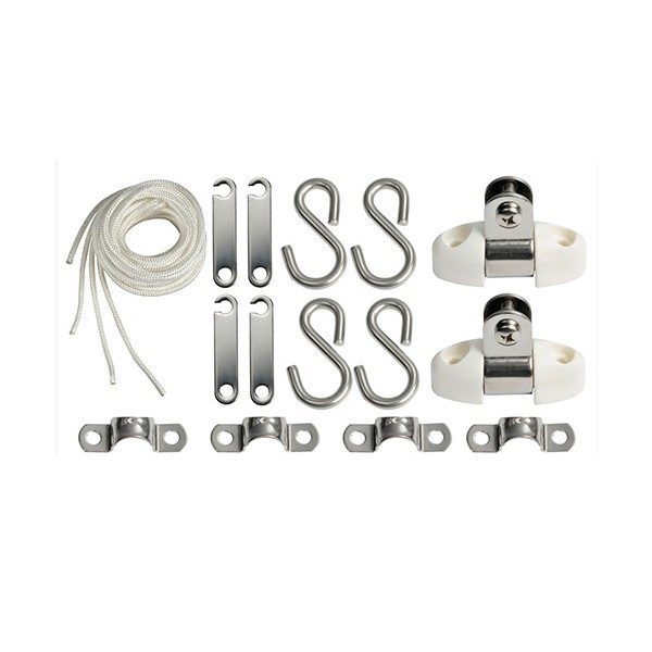 Bimini 4 aros altos AISI316 200/210 cm branco - N°3 - comptoirnautique.com