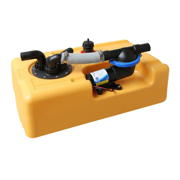 Waste water storage tank 35L + drain pump - 12V - 19 L/min - N°1 - comptoirnautique.com