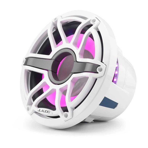 Subwoofer marin M6 encastrable JL Audio - 10" blanc avec LED - N°10 - comptoirnautique.com