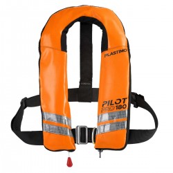 Gilet gonflable Pilot Pro 180 auto UML Elite PVC avec harnais orange