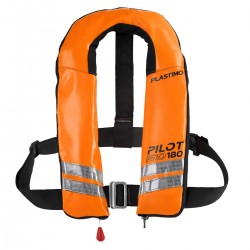 Gilet gonflable Pilot Pro 180 auto UML Elite PVC sans harnais orange