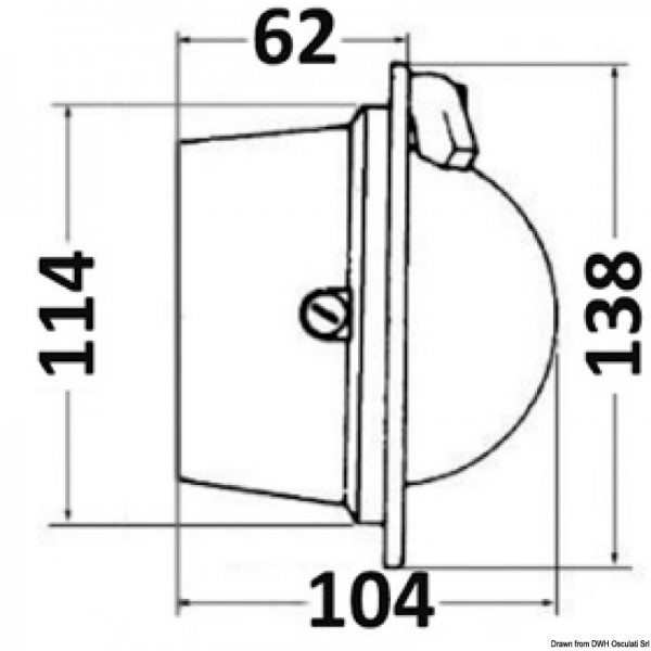 Compas Polare 3" blanc à encastrer rose rouge - N°2 - comptoirnautique.com