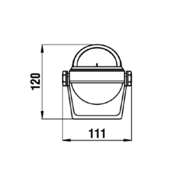 RIVIERA Stella 2"1/2 white compass with stand, white rose - N°2 - comptoirnautique.com