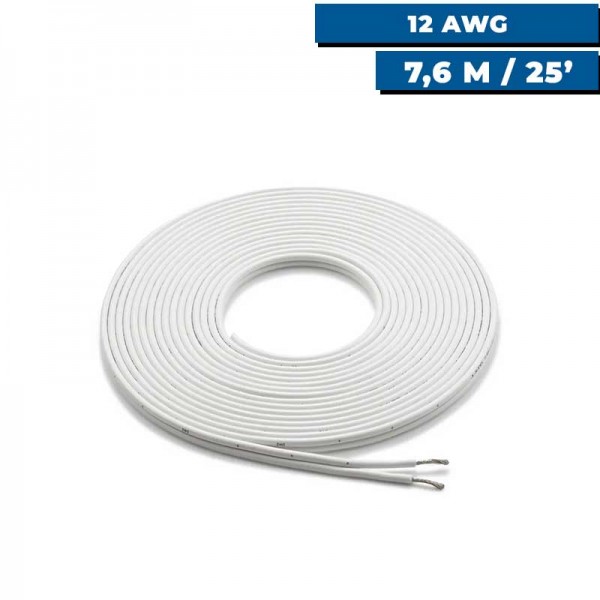 Câbles électriques paralelo - 7,6m - branco - 12 AWG - N°2 - comptoirnautique.com