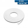 Câbles électriques paralelo - 7,6m - branco - 16 AWG