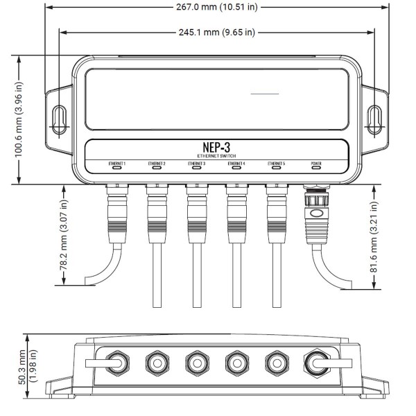Commutateur ethernet 5 ports NEP-3 - N°5 - comptoirnautique.com