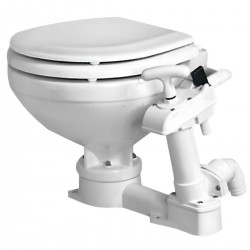 Compact manual toilet with...