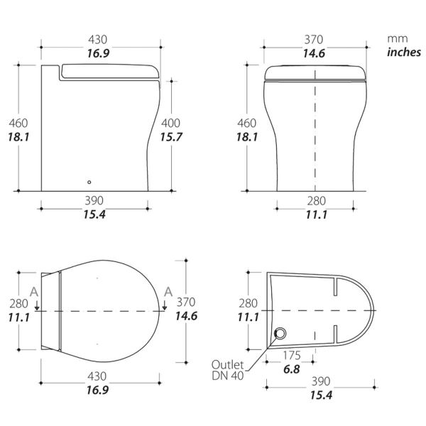 TECMA Elegance 2G 12V electric WC at-underfloor  - N°5 - comptoirnautique.com