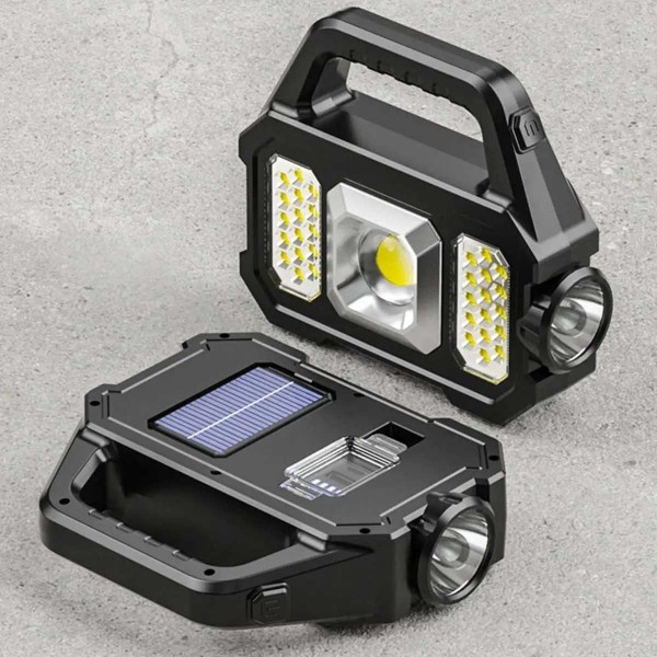Lampe torche projecteur recharge solaire - N°5 - comptoirnautique.com