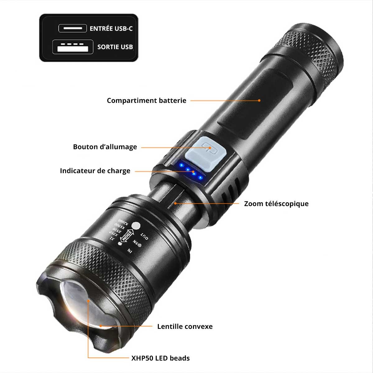 UCAR LAMPE TORCHE/FLASHLIGHT/TASCHENLAMPE/TORCIA NOIR BLACK VINTAGE LR 20