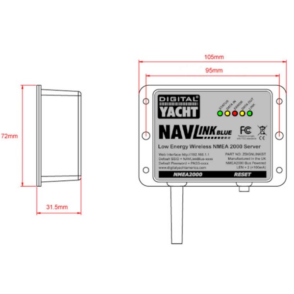 Interface NAVLink Blue NMEA2000 Bluetooth - N°6 - comptoirnautique.com