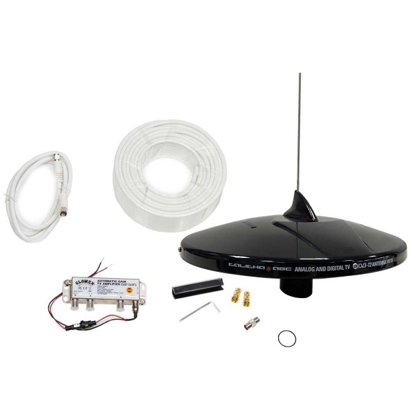 GLOMEX Talitha AGC/DAB AM-FM Antena de TV negra - N°2 - comptoirnautique.com