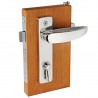 Serrure pour WC et cabines droite interne, gauche externe
