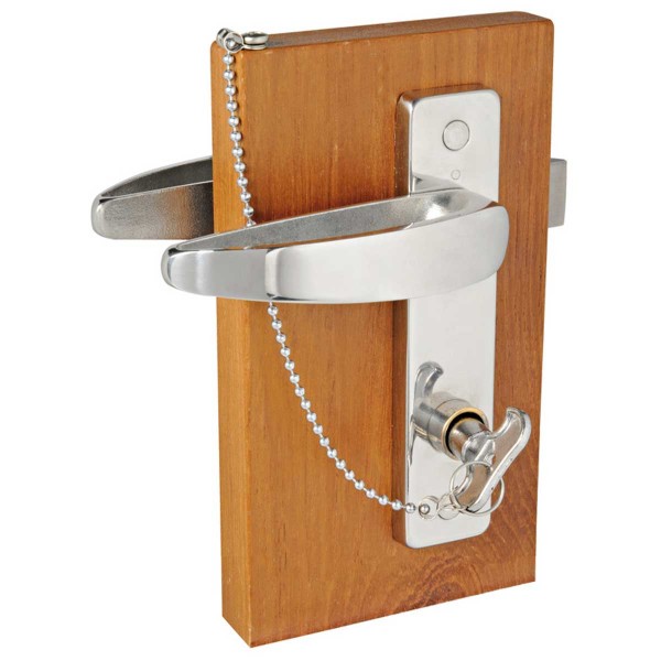 Serrure pour WC et cabines droite interne, gauche externe - N°2 - comptoirnautique.com