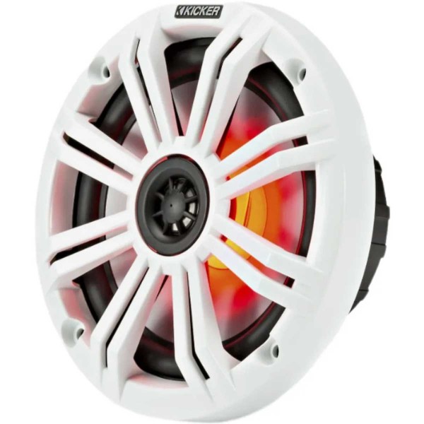 2 altifalantes de 6,5'' com grelhas brancas e pretas - LED - N°6 - comptoirnautique.com