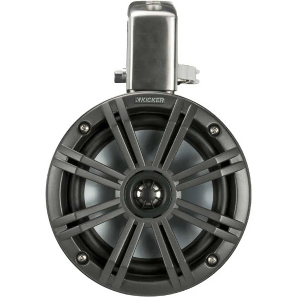 2 haut parleurs cône 6.5'' - KMTC 65W LED - Noir - Montage barre - N°14 - comptoirnautique.com