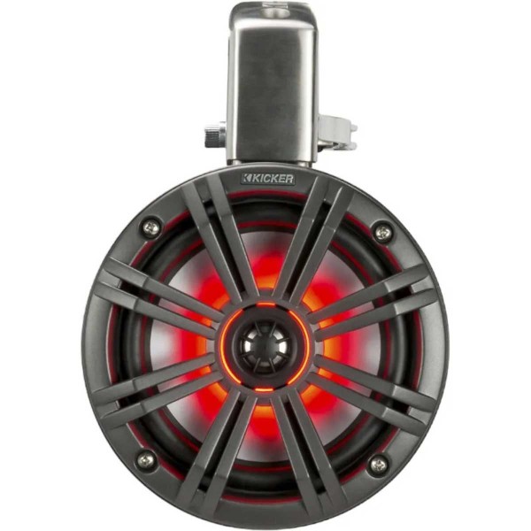2 speakers 6.5'' cone - KMTC 65W LED - Black - Bar mount - N°15 - comptoirnautique.com
