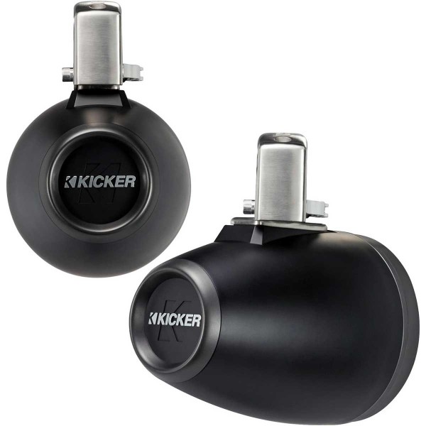 2 altoparlanti a cono da 6,5" - KMTC 65W LED - Nero - Montaggio su barra - N°13 - comptoirnautique.com