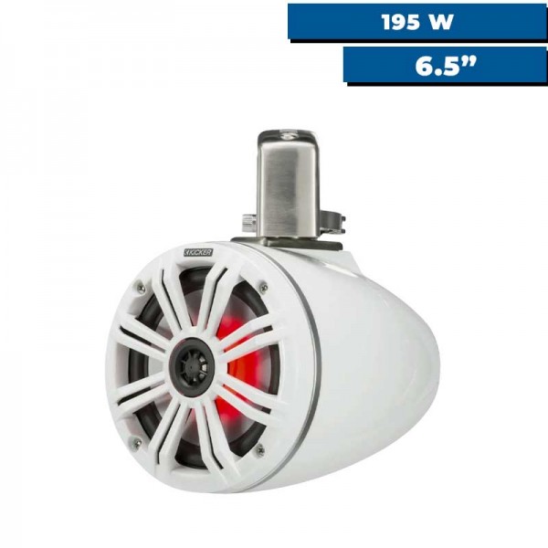 2 altifalantes 6,5'' cone - KMTC 65W LED - Preto - Montagem em barra - N°2 - comptoirnautique.com