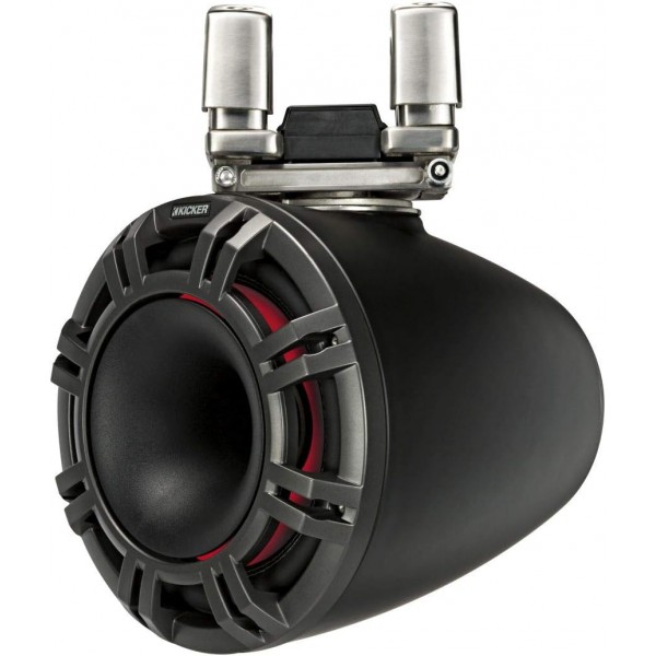 2 Lautsprecher mit 6.5''-Konus - KMTC 65W LED - Schwarz - Stangenmontage - N°36 - comptoirnautique.com