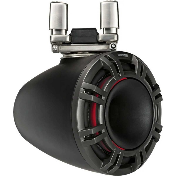 2 Lautsprecher mit 6.5''-Konus - KMTC 65W LED - Schwarz - Stangenmontage - N°43 - comptoirnautique.com