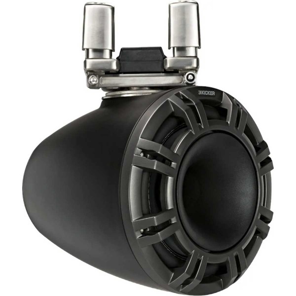 2 Lautsprecher mit 6.5''-Konus - KMTC 65W LED - Schwarz - Stangenmontage - N°44 - comptoirnautique.com