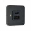 Caricatore USB da interno-A / USB-C - Nero - N°1 - comptoirnautique.com