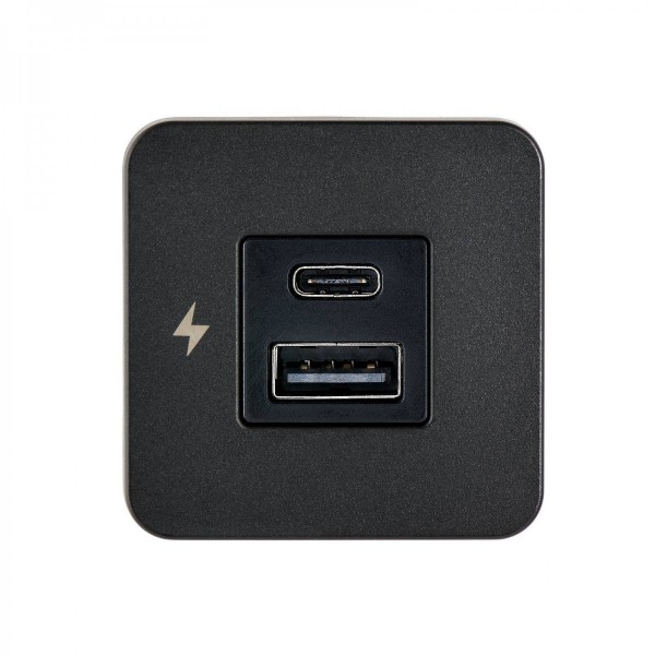 Indoor charger USB-A / USB-C - Black - N°3 - comptoirnautique.com