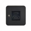 Cargador interior USB-A / USB-C - Negro - N°3 - comptoirnautique.com