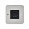 Chargeur pour intérieur USB-A / USB-C - Acier inoxydable