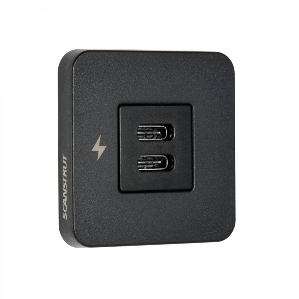 Indoor charger USB-C / USB-C - Black - N°4 - comptoirnautique.com