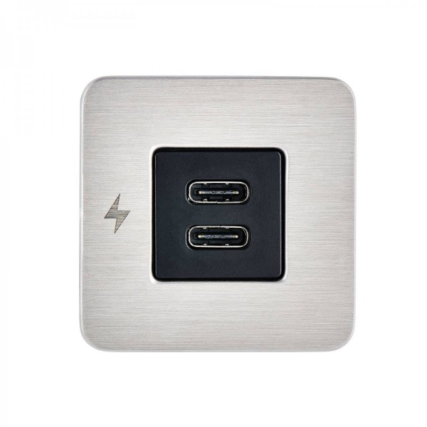 Cargador de interior USB-C / USB-C - Acero inoxidable - N°3 - comptoirnautique.com