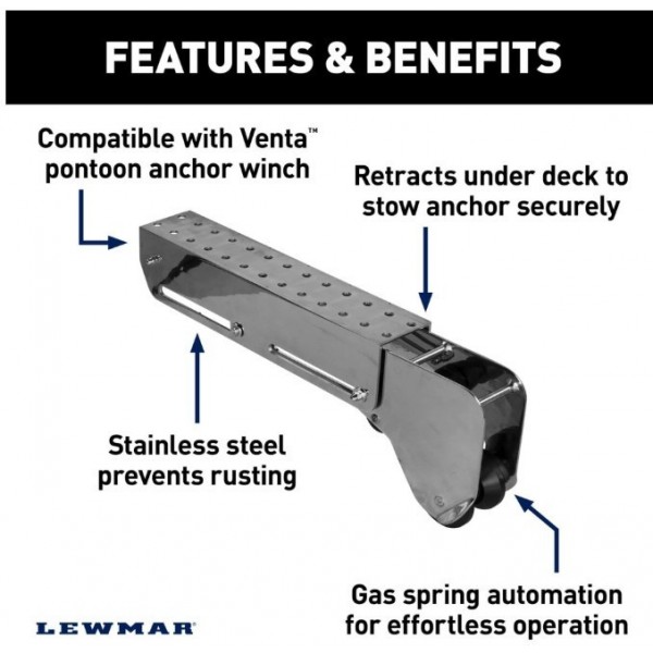Rodillo de proa extensible para pontón - N°2 - comptoirnautique.com