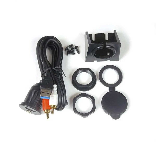 Câble d'extension USB et prise jack pour montage sur panneau - N°2 - comptoirnautique.com
