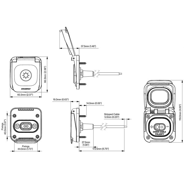 SAE Ventura Series solar connector - N°6 - comptoirnautique.com