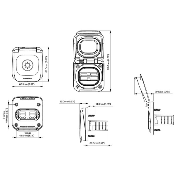 Anderson 50A Solar-Steckverbinder rot Ventura Series - N°6 - comptoirnautique.com