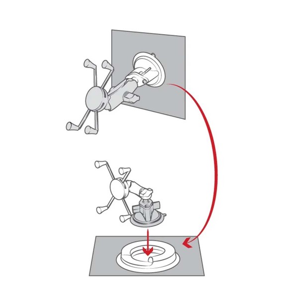Flat mounting base for suction cup - N°7 - comptoirnautique.com