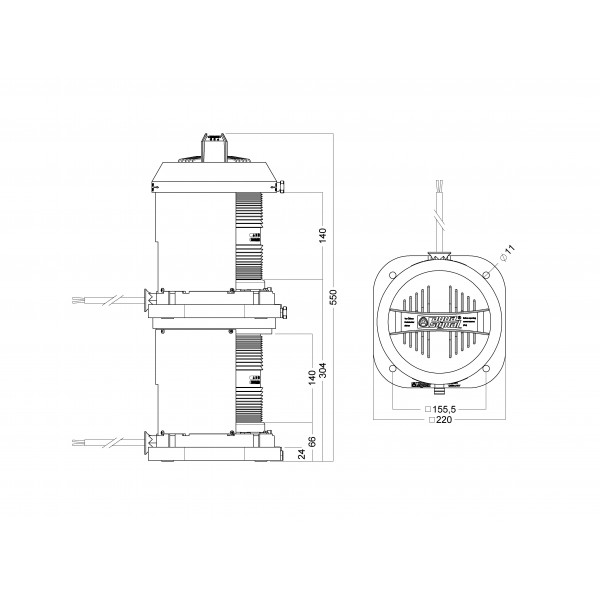 Feu de poupe double serie 70M - N°2 - comptoirnautique.com
