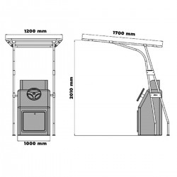 T-Aluminium top 1700 x 1200...