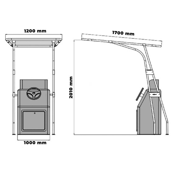 T-Aluminium top 1700 x 1200 x 2050 mm - N°2 - comptoirnautique.com
