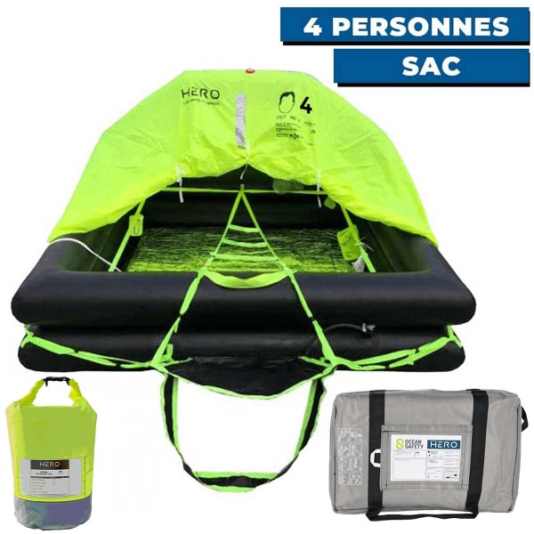Jangada salva-vidas offshore compacta com armamento completo +24H - N°2 - comptoirnautique.com