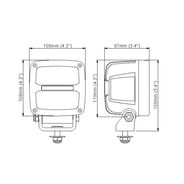 Proiettore led Scorpius PRO445 - 50 W - 12/24 V - N°2 - comptoirnautique.com