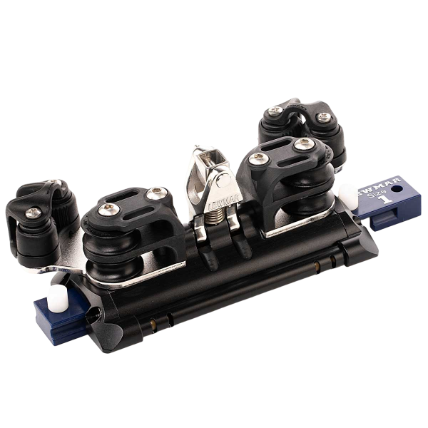 Carro de rolamento de esferas NTR com eixo cardan com 4 roldanas de controlo e gancho - N°4 - comptoirnautique.com