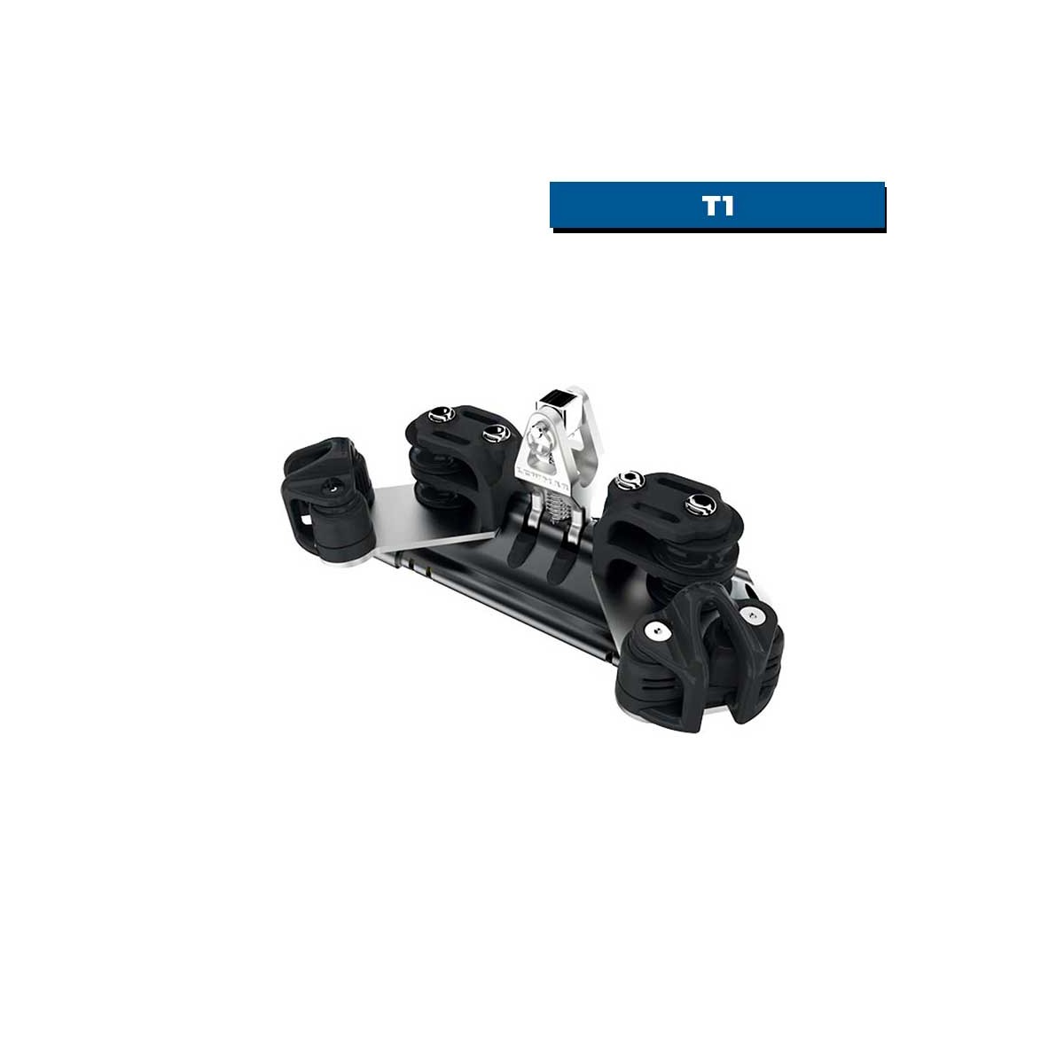 Chariot NTR à billes avec cardan avec 4 réas de contrôle & taquet T1