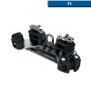 NTR ball bearing cart with shackle, double sheaves, rings & cleats - N°2 - comptoirnautique.com