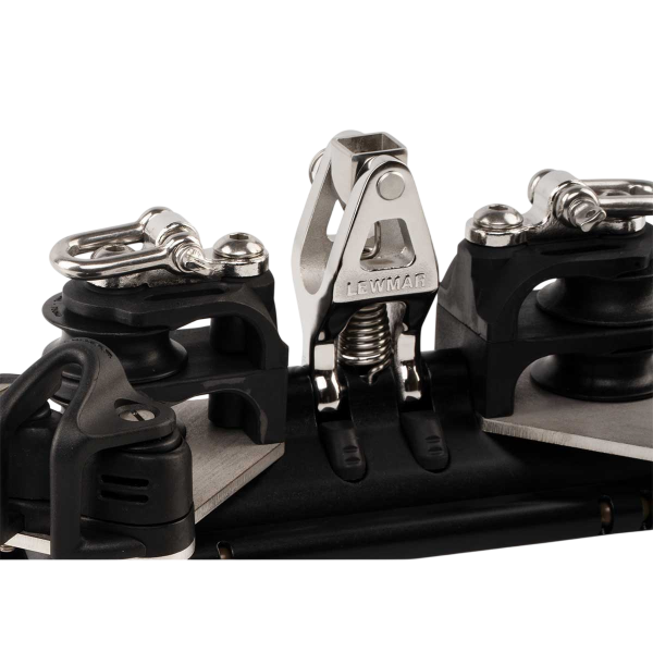 Carro T2 de rolamentos de esferas com eixo cardan, roldanas duplas, anel e presilha - N°5 - comptoirnautique.com