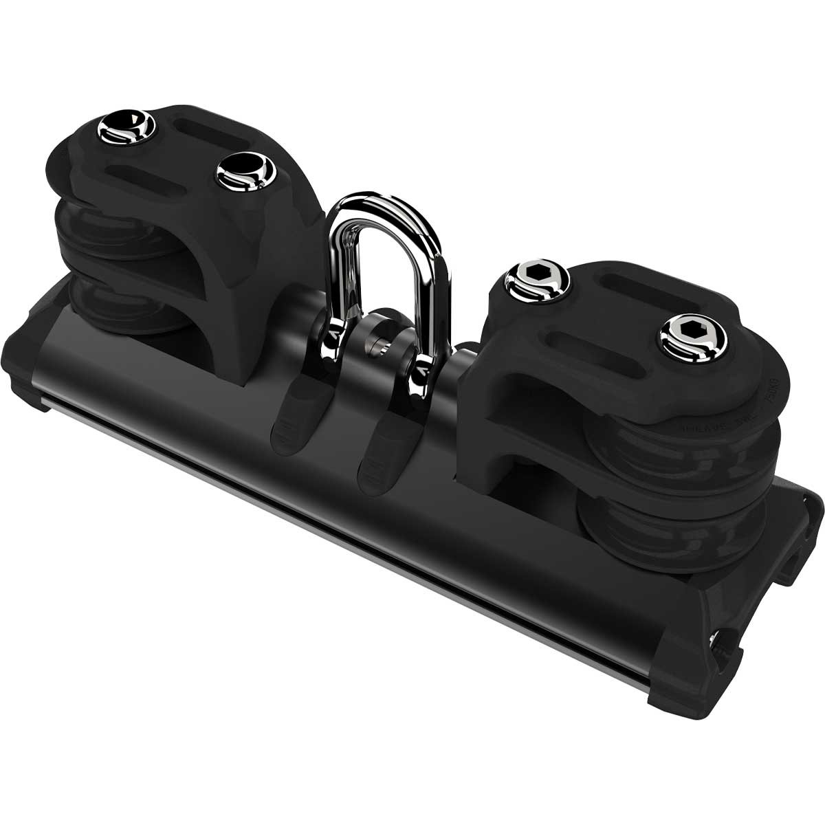 Chariot à glissières avec manille et réas doubles T2