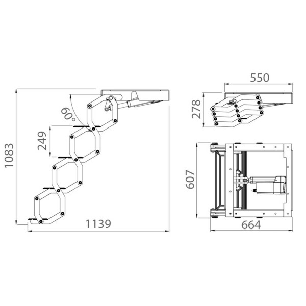 Electric ladder E-STEP Large 12V 4 steps - N°8 - comptoirnautique.com