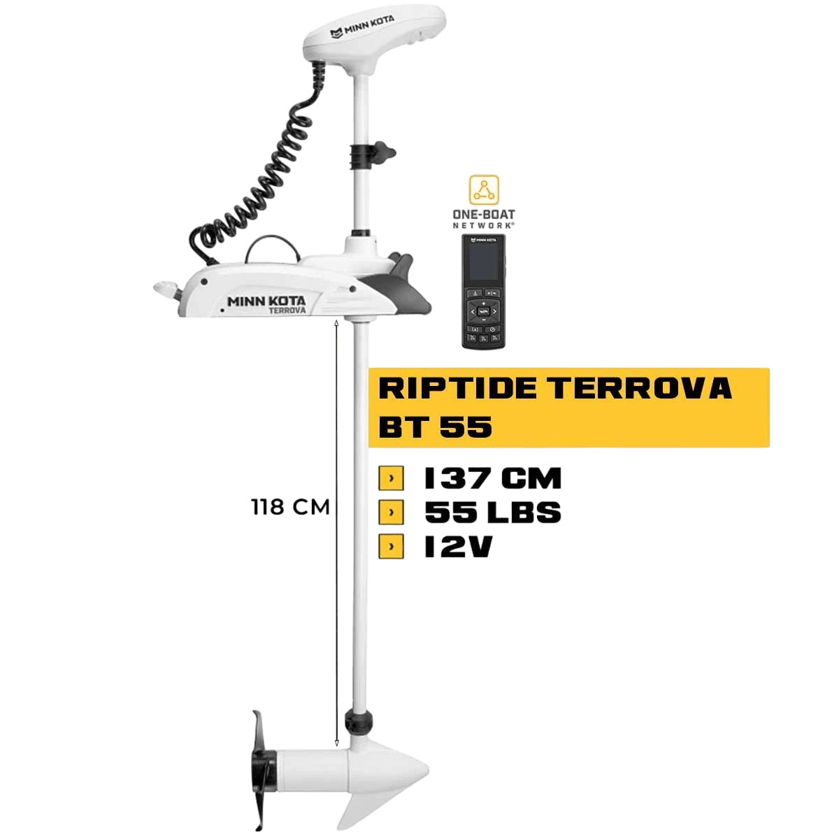 MK-1363770 - Moteur avant mer Minn Kota RIPTIDE TERROVA GPS 55 Lbs 137 cm 12V